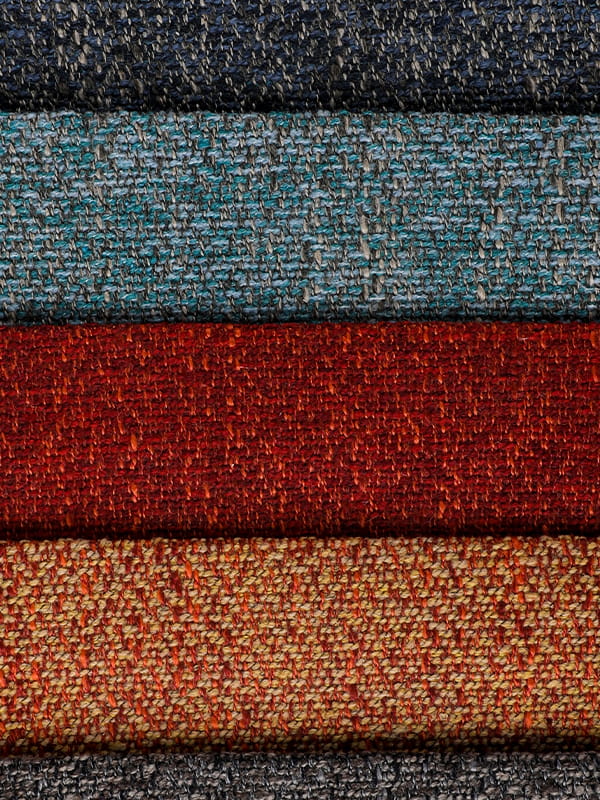 Emmaus soffa polyester och linnetyg