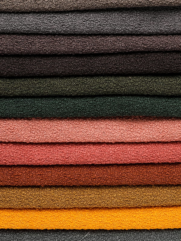 Kaprifol sling garn polyester och linnesoffa tyger